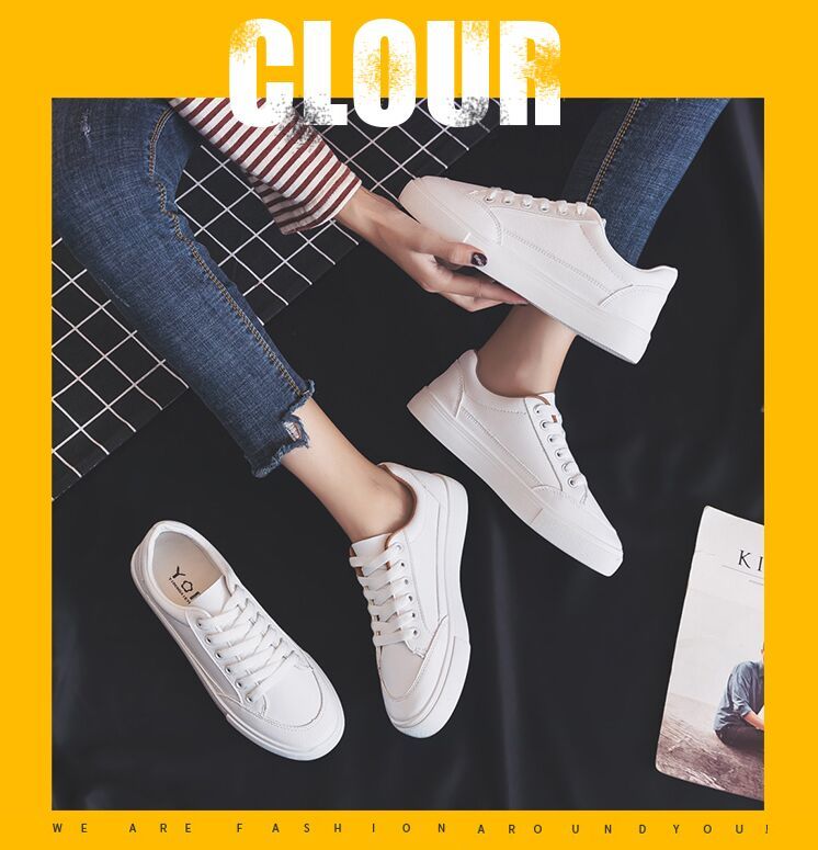 Giày đế bằng thời trang retro năng động cho nữ