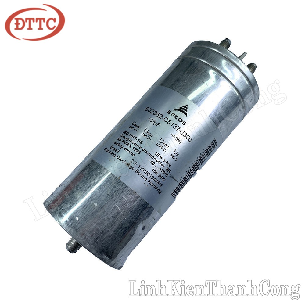 Tụ EPCOS 133uF 850V Tháo Máy (B32362-C5137-J300)