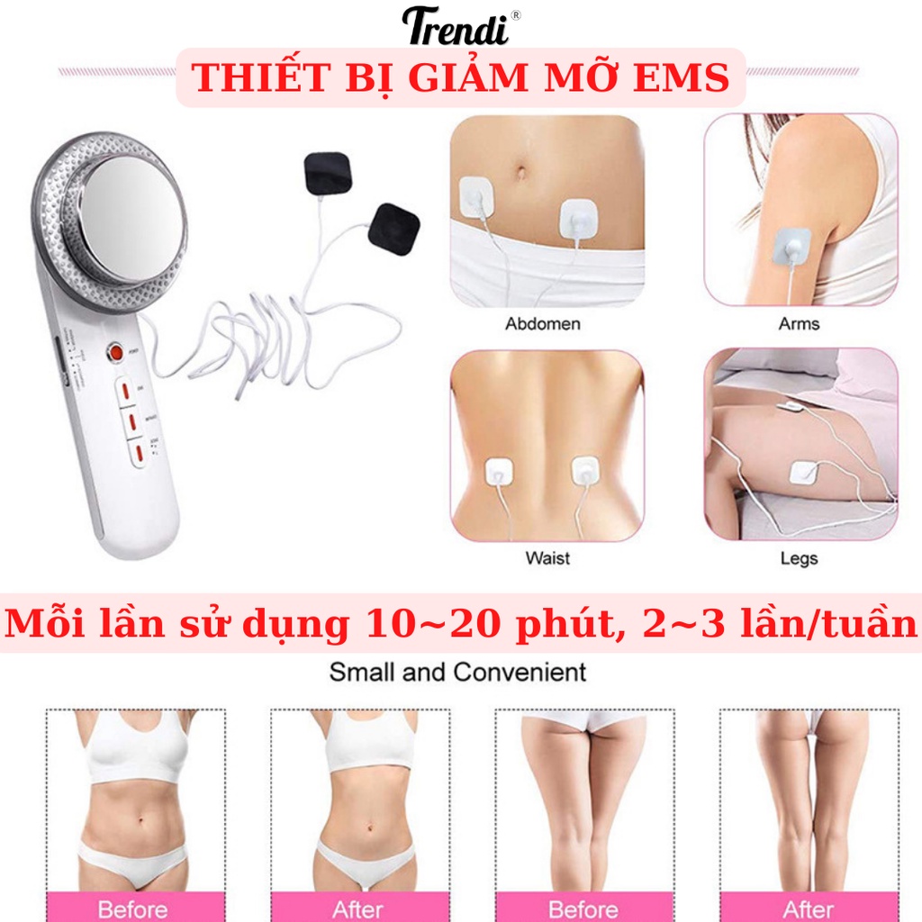Máy Massage Giảm Mỡ Bụng Đùi Mông Cầm Tay - Giảm Mỡ sử dụng công nghệ Sóng Âm Sonic và điện châm EMS - BH 6 Tháng