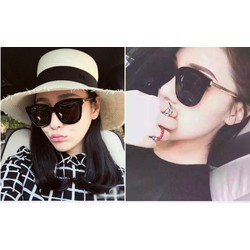 Mắt kính râm chữ V gọng lớn đi biển sang chảnh unisex nam nữ thời trang Hàn Quốc Cao Cấp