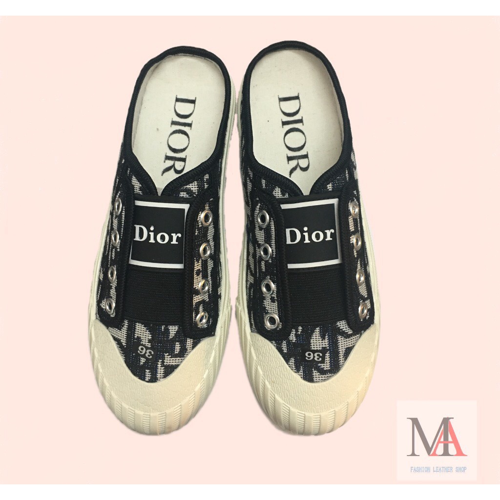 SỤC THỂ THAO DIOR BURBERRY SIÊU ĐẸP giày đạp gót màu đen trắng thời trang 2021