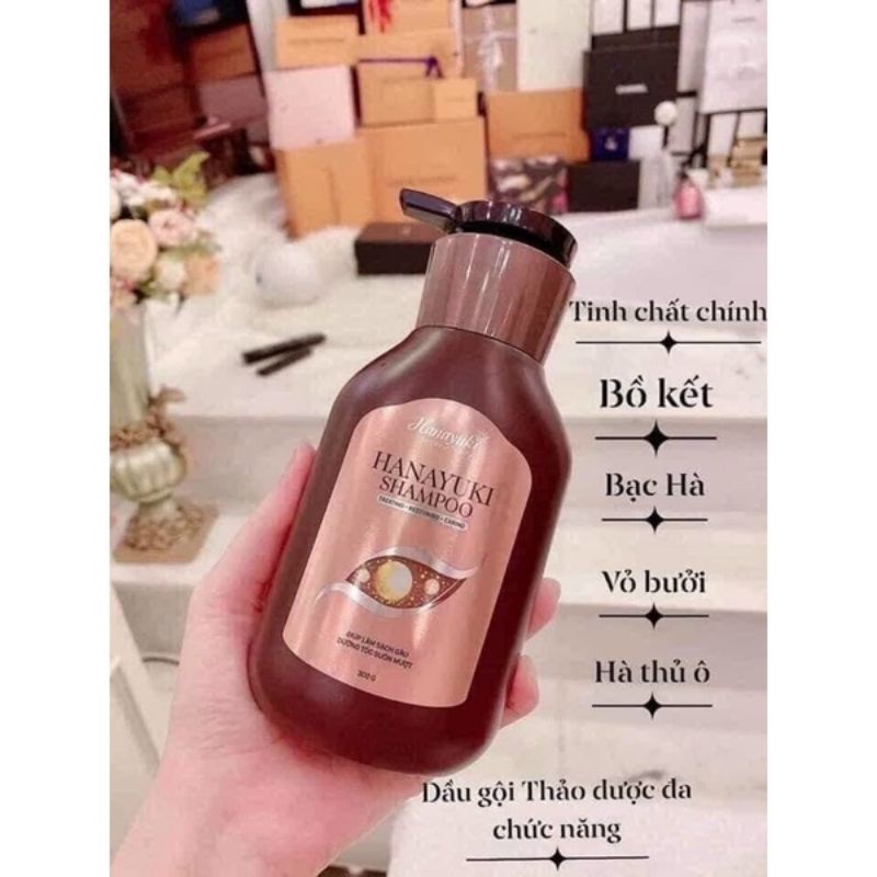 Dầu Gội HANAYUKI SHAMPOO , Làm Mượt Và Nuôi Dưỡng Mái Tóc Mỗi Ngày 300g