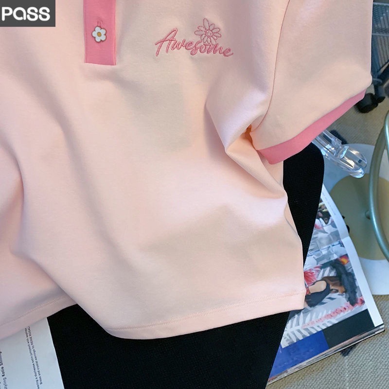 Áo Thun Cotton Tay Ngắn Cổ polo Thời Trang Mùa Hè Hàng Mới Dành Cho Nữ 2022  tao bao