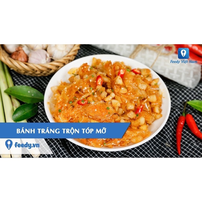 Bánh tráng phơi sương trộn top mỡ-bánh tráng dẻo Tây ninh