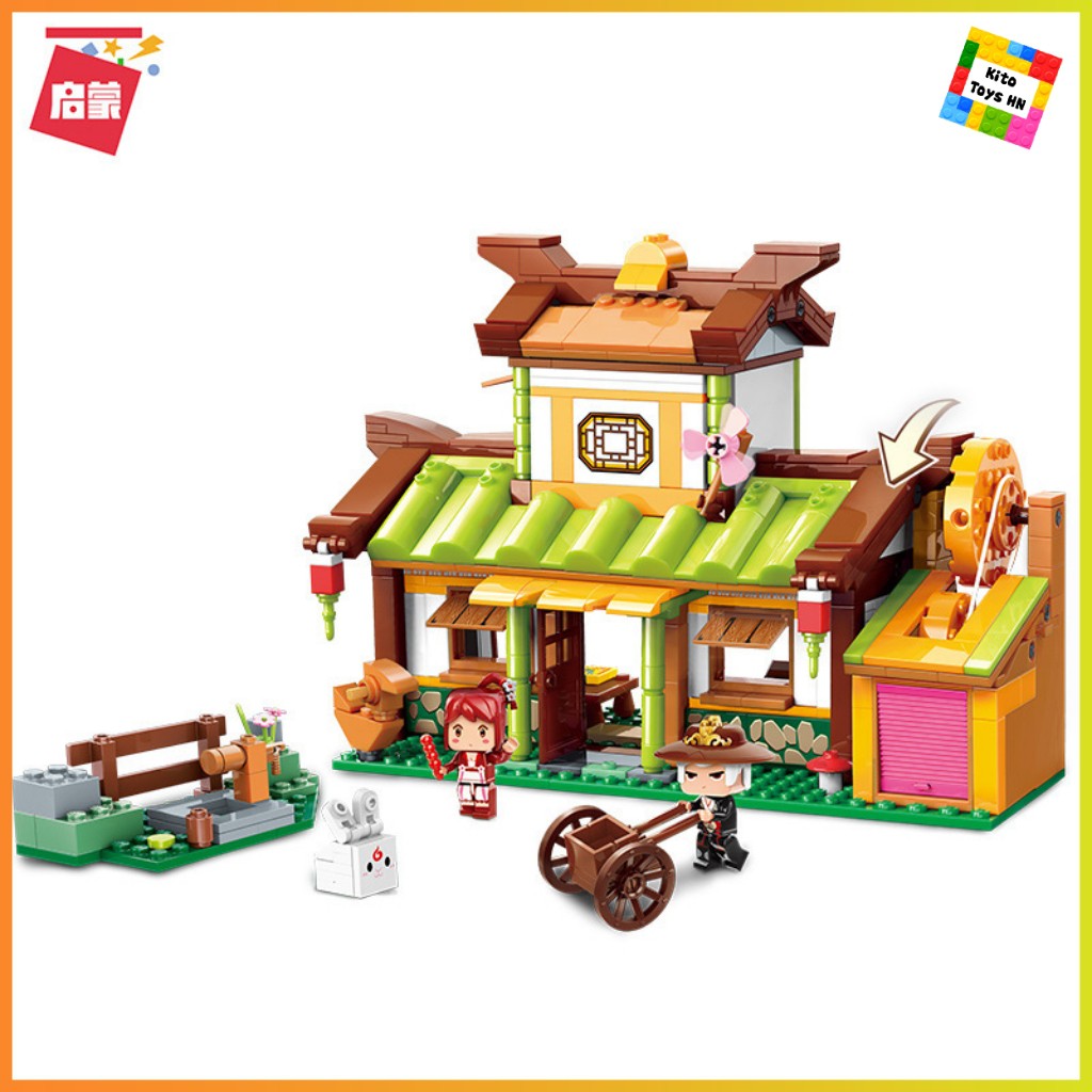 Bộ Đồ Chơi Lắp Ráp Mô Hình Qman 72014 Minecraft Mini World Nhà Hoa Khai Sáng 545 Mảnh Ghép Kèm 2 Minifigures