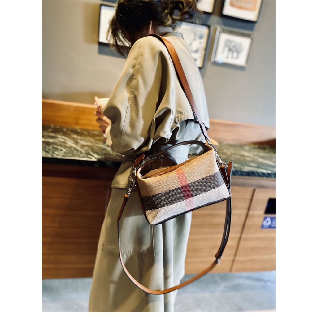Túi xách da thật phối vải Canvas ZSF002