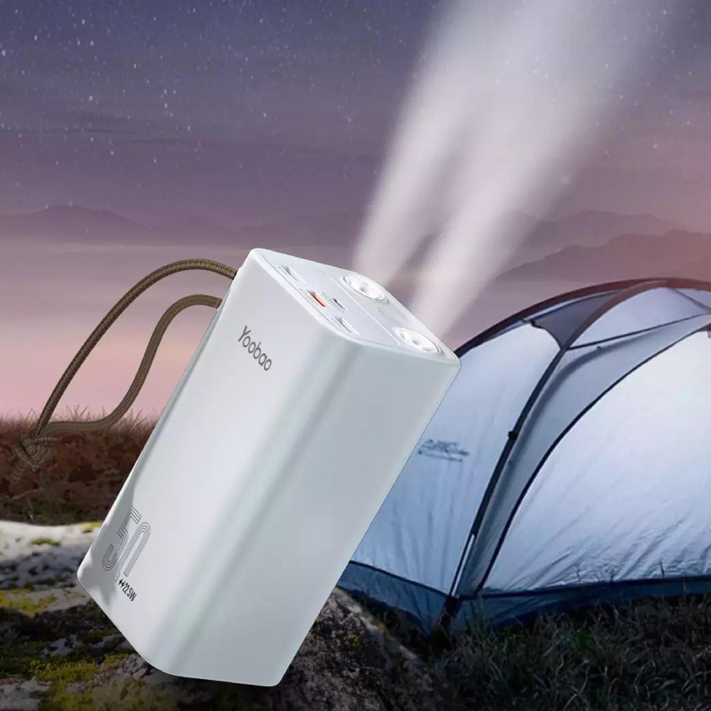 Pin Sạc Dự Phòng Yoobao H5 / L50 Dung Lượng 50000 mAh, Tích Hợp Đèn Pin Siêu Sáng, Hỗ Trợ Sạc Nhanh PD