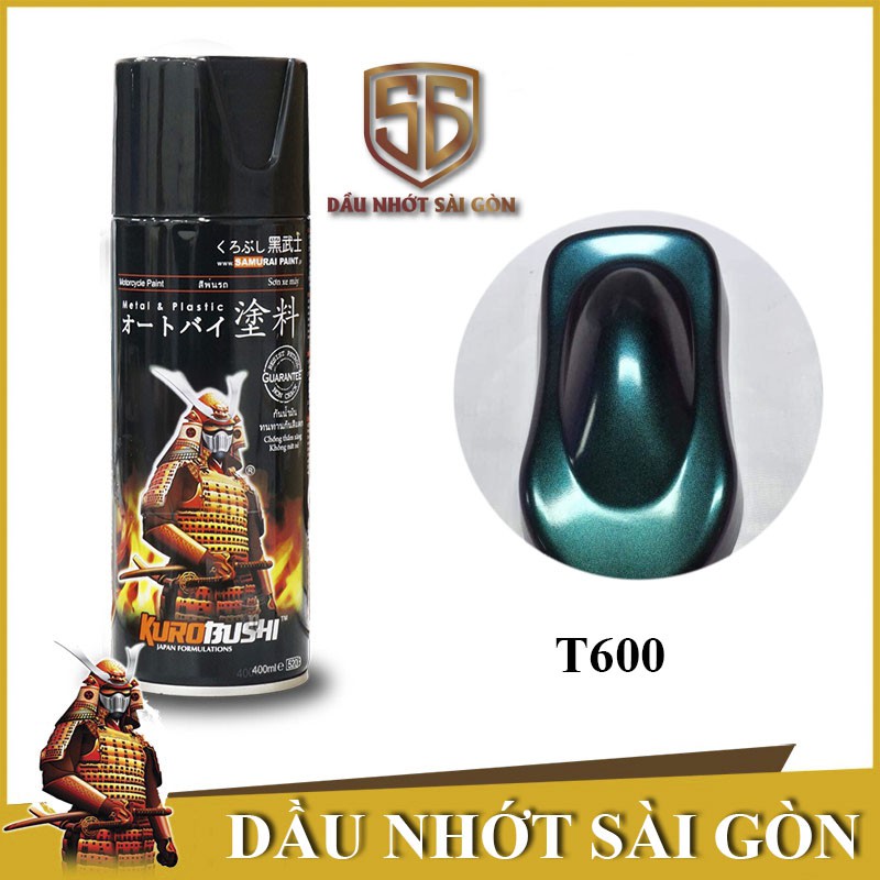 T600 _ sơn xịt Samurai paint K7- T600 màu 3D xanh đá đổi màu theo góc nhìn