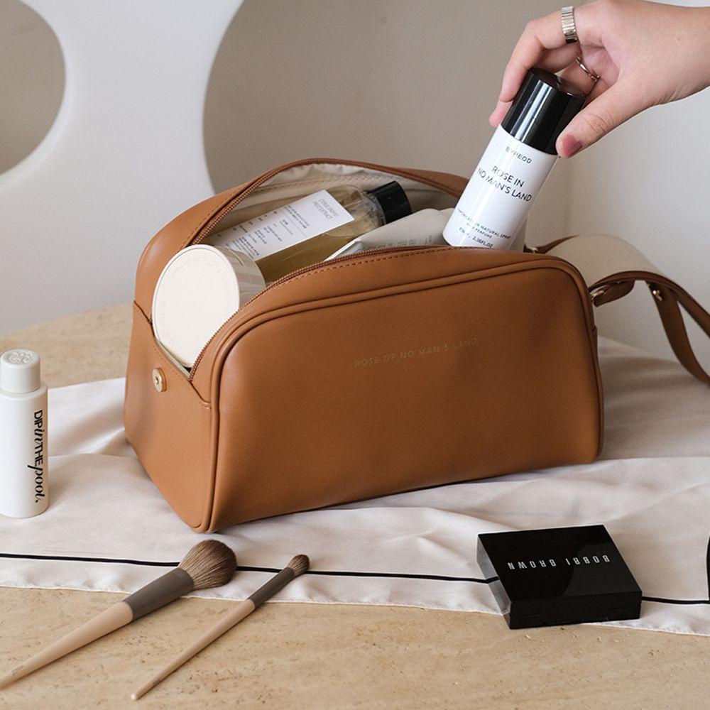Túi Đựng Mỹ Phẩm Da Pu Cỡ Lớn Thiết Kế Đơn Giản Thời Trang Cho Nam Và Nữ