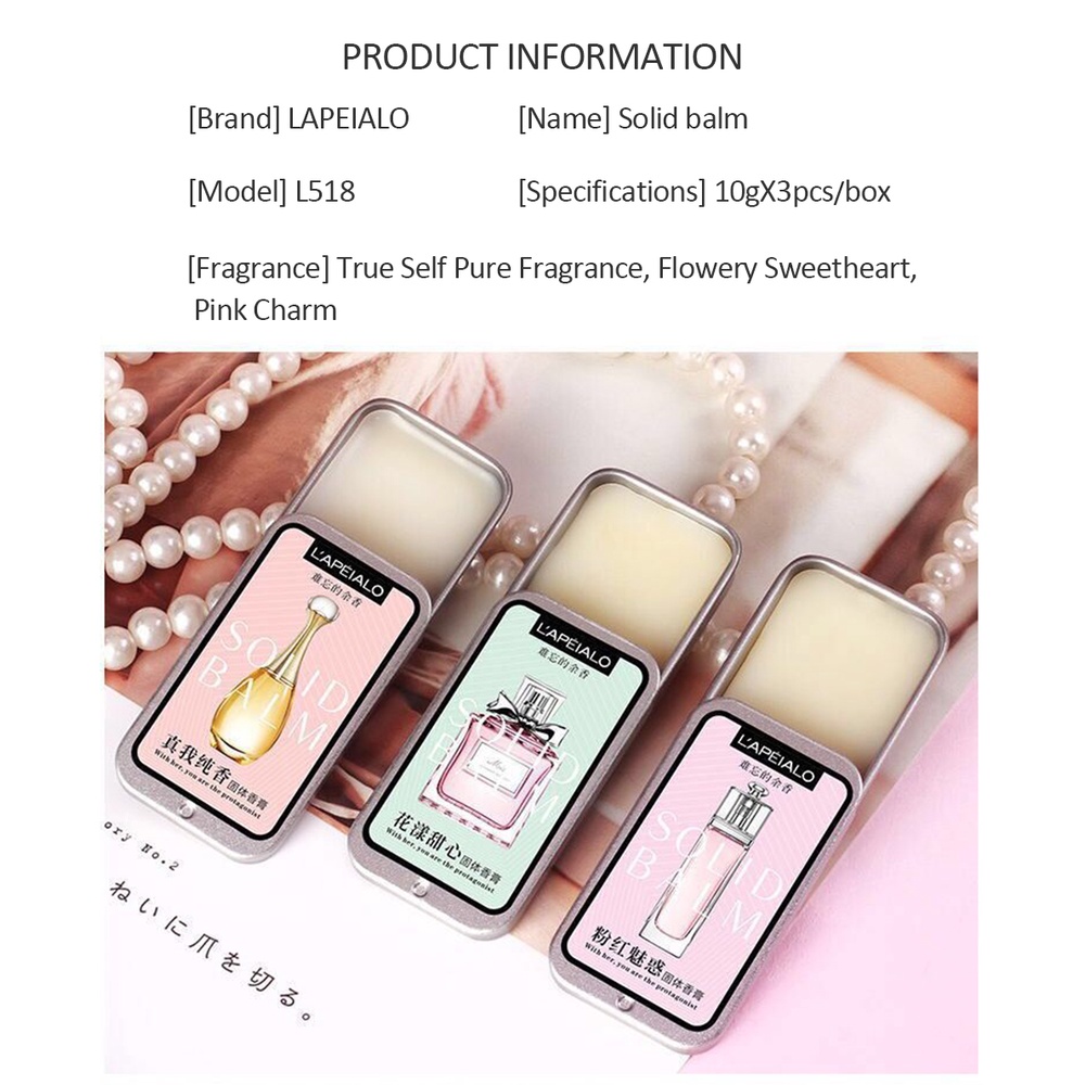 Set 3 Lọ Nước Hoa Khô Dạng Rắn Lâu Trôi Hương Trái Cây Dành Cho Nam Nữ