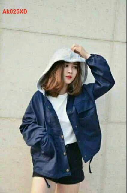 Áo khoác kaki nón nỉ cúc tháo rời size dưới 55kg | BigBuy360 - bigbuy360.vn