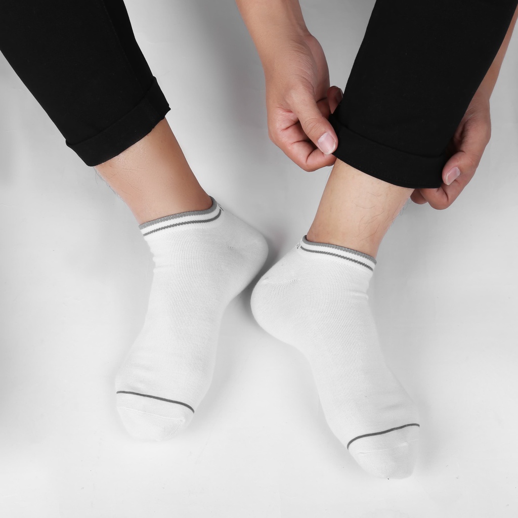 Tất vớ trơn nam nữ cổ ngắn Pnice cotton premium mềm mại, thoáng mát, kháng khuẩn, thấm hút mồ hôi chân