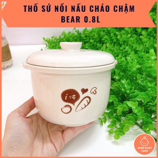 Thố sứ thay thế nồi nấu cháo chậm bear 0.8l và 1.6l