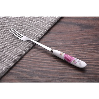 Dĩa inox 304 cán sứ