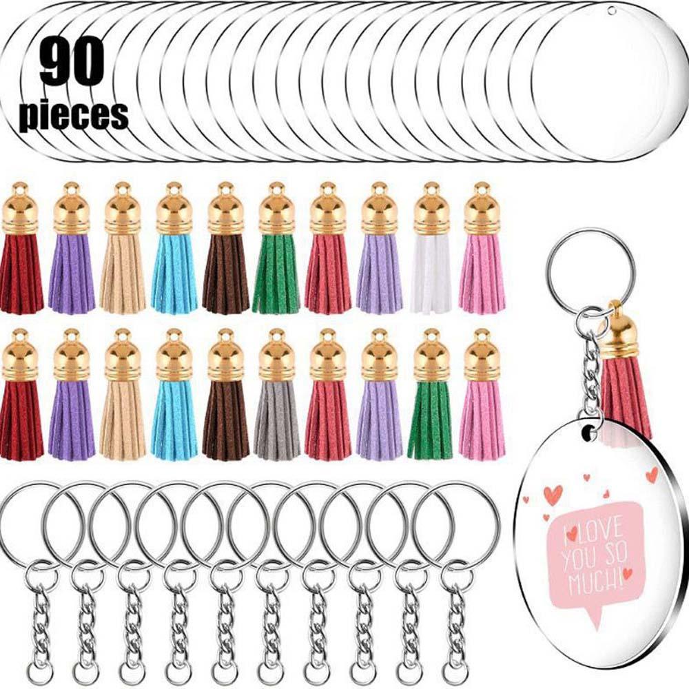 LANFY Bộ 90 Món Giá Đỡ Vòng Tròn Bằng Kim Loại Chuyên Dụng Làm Đồ Trang Sức Cho Nam / Nữ