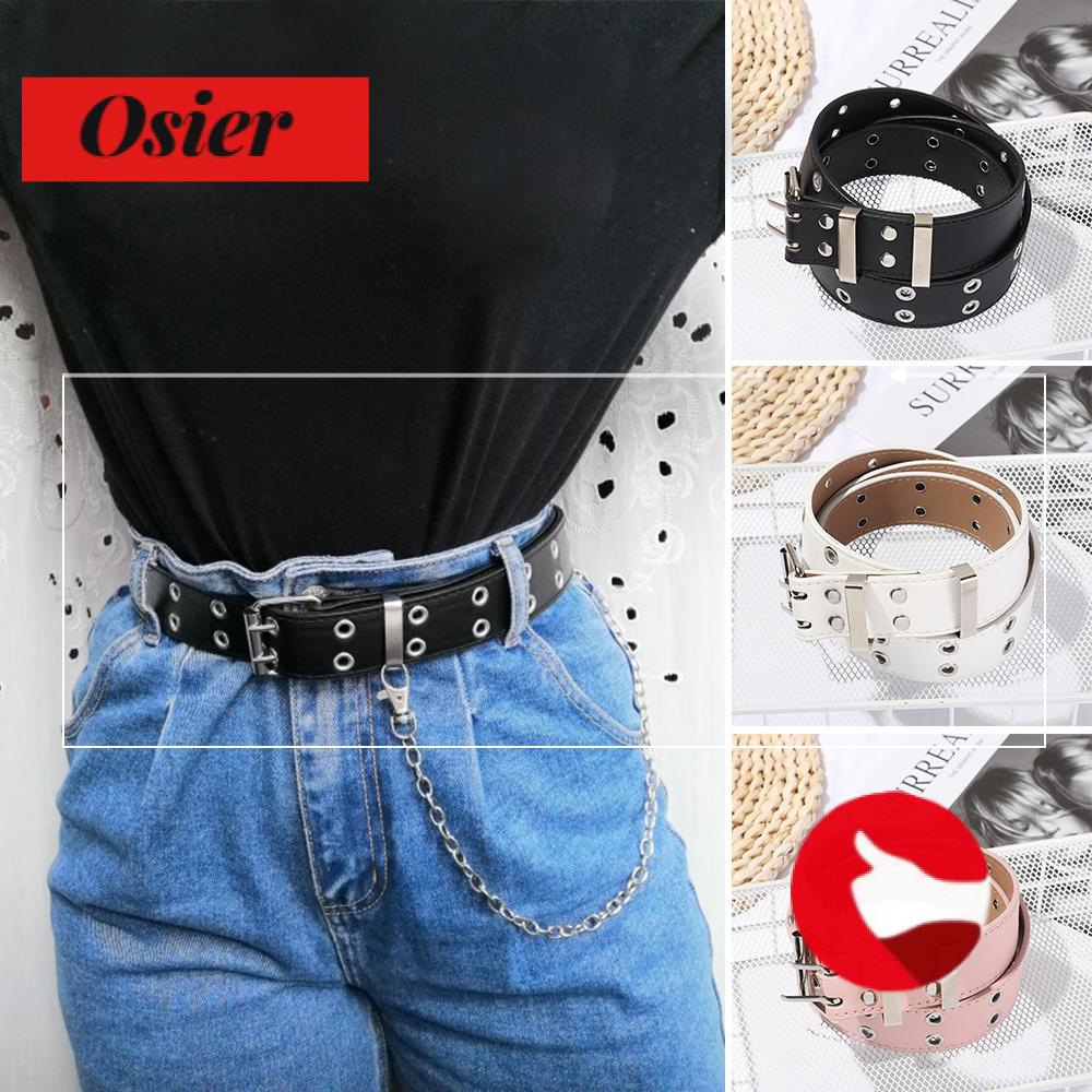 Thắt lưng da pu khóa kim loại thời trang cho nữ