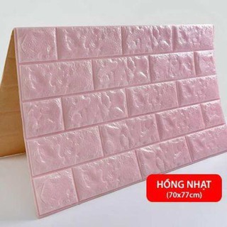 Combo 5 Miếng Xốp Dán Tường Giả Gạch 3d Siêu Dính Kích Thước 70x77cm