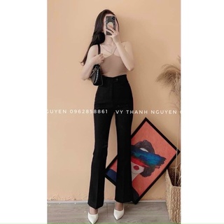 QUẦN TÂY ỐNG LOE LƯNG CAO (KÈM VIDEO HÌNH THẬT)
