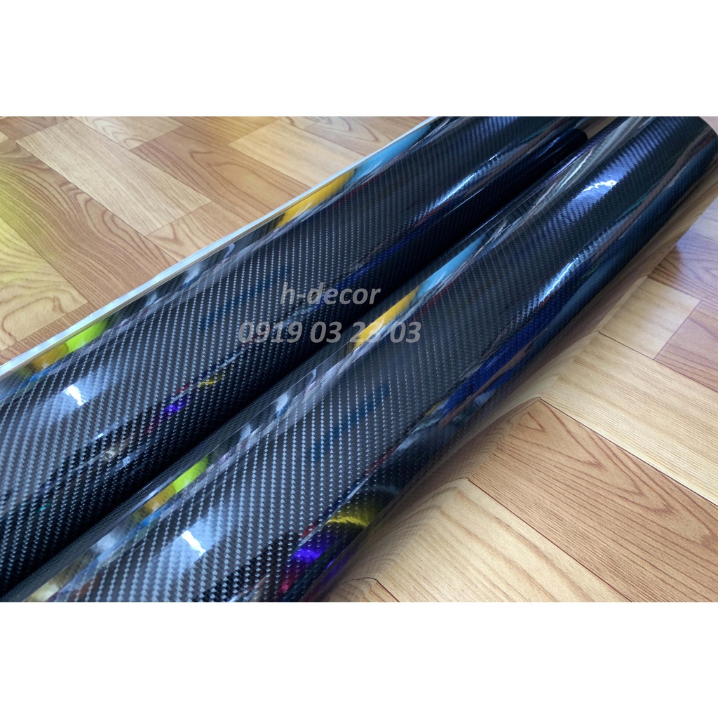 Decal carbon 5D dán xe, điện thoại, laptop khổ 0.6 mét