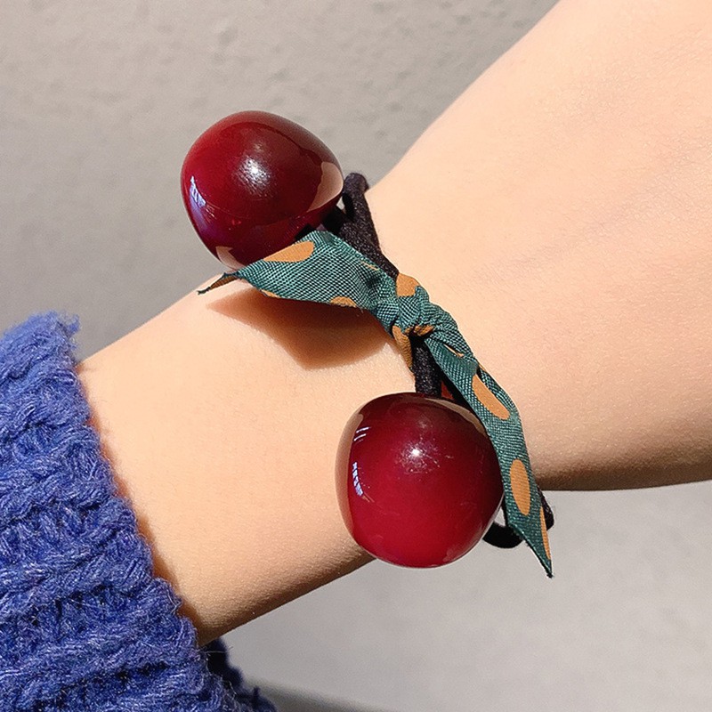 Cột Tóc Đính Quả Anh Đào Cherry (lẻ 1 cái)