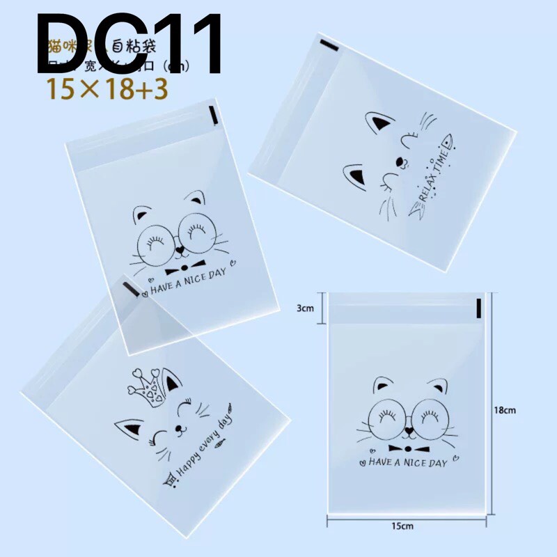 Túi đựng bánh/kẹo Mặt Mèo DC11 - 100c