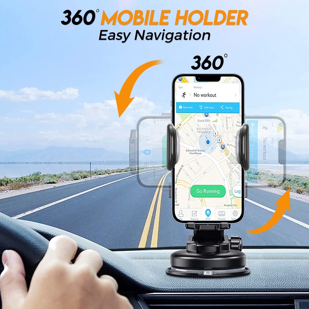 Giá đỡ điện thoại trên ô tô Wecool C1 gắn taplo và cửa gió điều hòa, kẹp điện thoại ô tô cực kì chắc chắn
