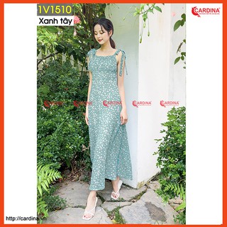 Đầm nữ CARDINA chất voan kiểu dáng maxi cao cấp họa tiết nhẹ nhàng thoáng mát 1V15.