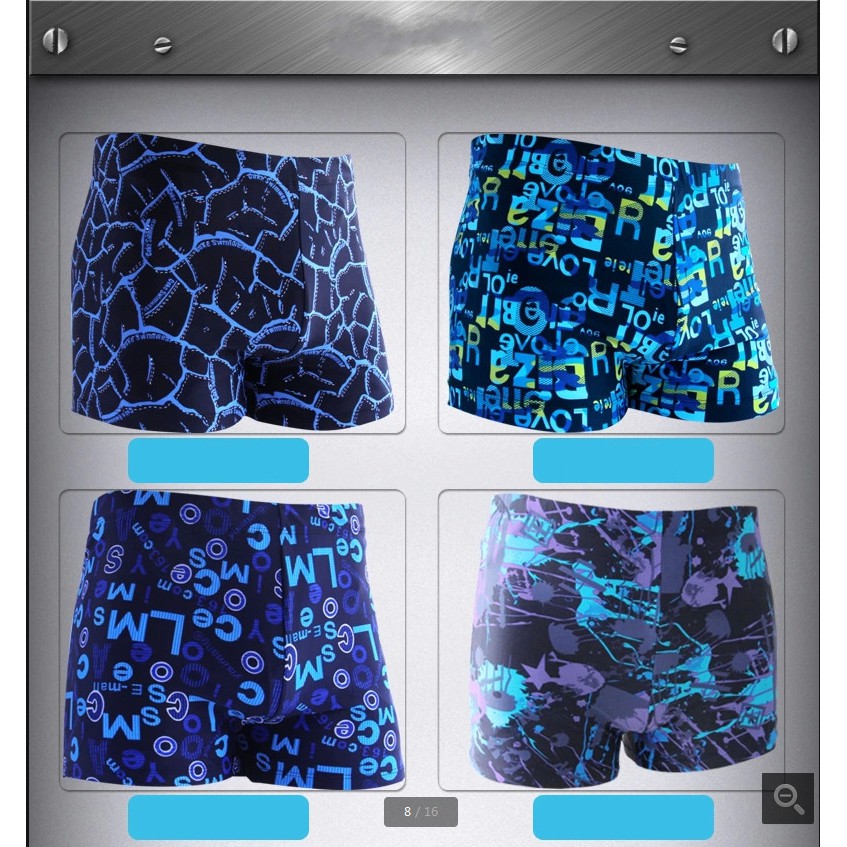 quần bơi co dãn thời trang K908-2 vòng eo 66-95 cm hoa văn xanh | BigBuy360 - bigbuy360.vn