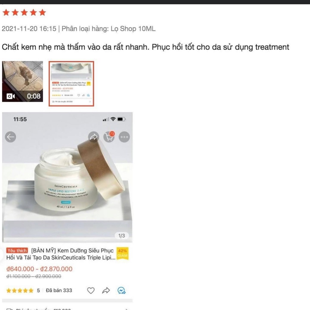 Kem Dưỡng Da Skin.Ceuticals Triple Lipid Restore 2:4:2 Mini 4ml