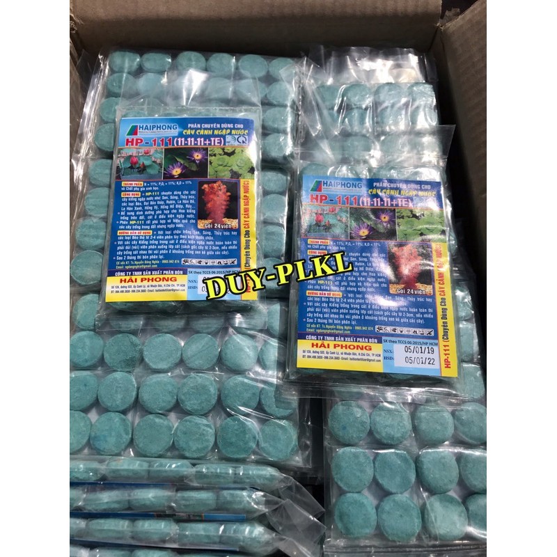 PHÂN CHUYÊN DÙNG CHO CÂY CẢNH NGẬP NƯỚC: HP - 111  túi 24 viên, Phân sen, viên nén dinh dưỡng.
