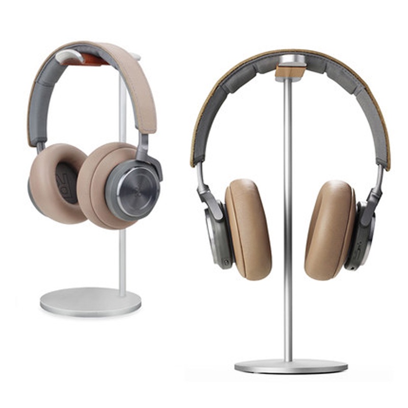 giá treo tai nghe đa năng, giá đỡ headphone kim loại nhôm nguyên khối có bọc da cao cấp sang xịn mịn - LEX audio