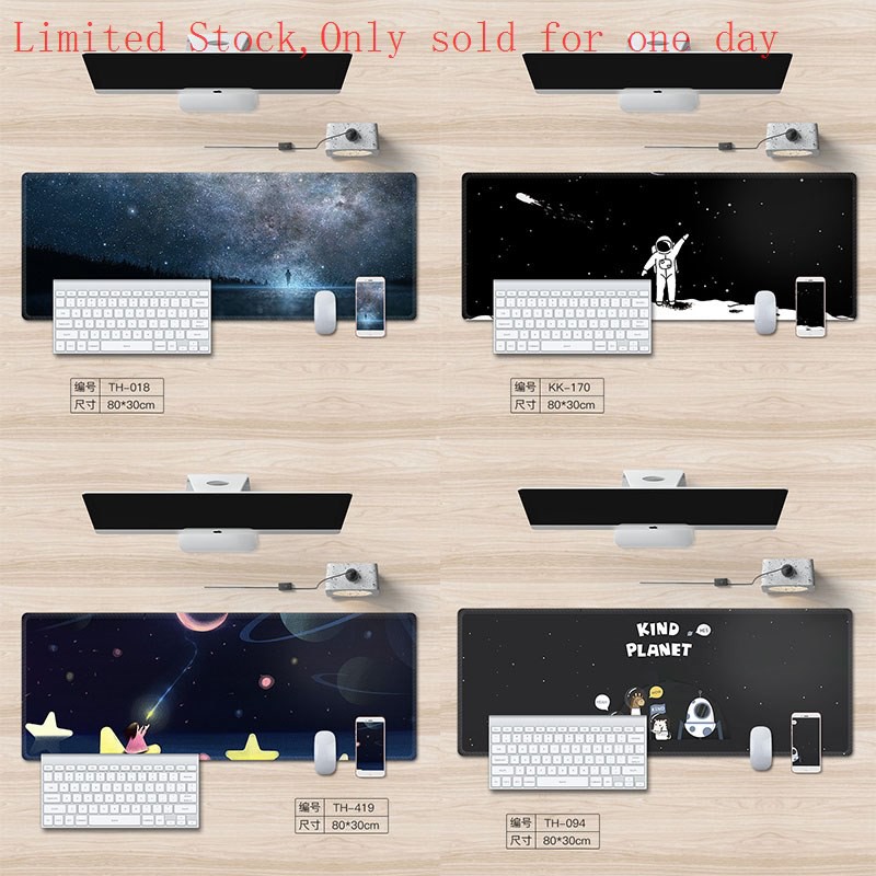 ♜☸♨Laptop pad seaming oversized mouse pad writing desk pad desk pad office thickened table mat cute female student keyboard surface mat small e-sports game male pattern can be customized