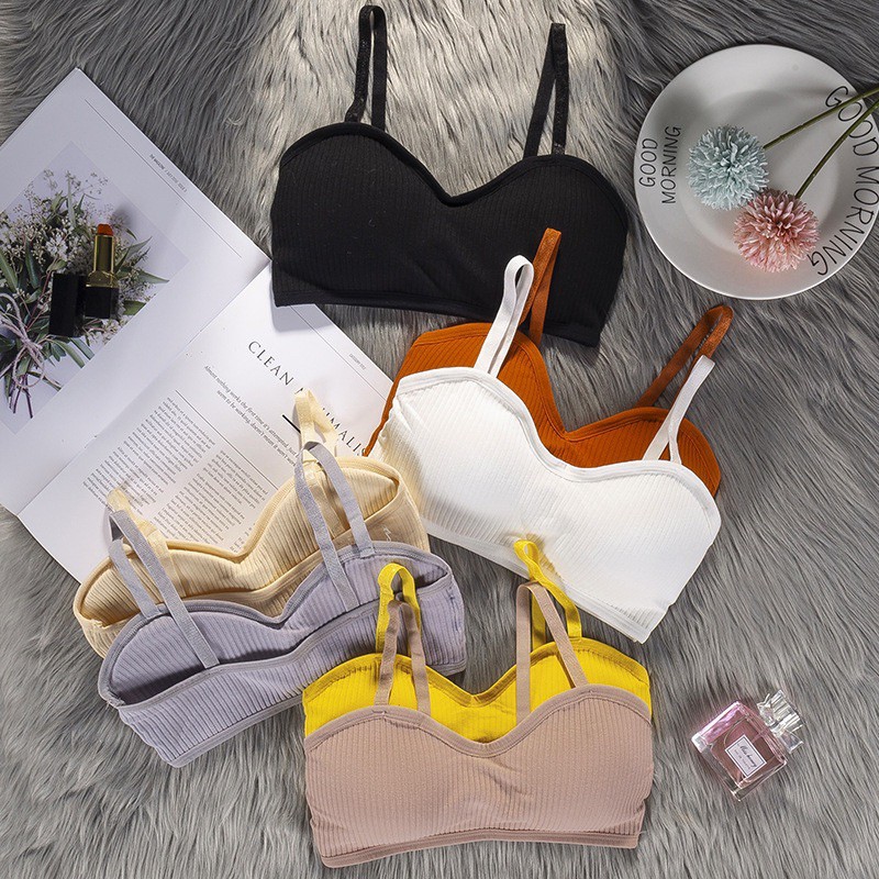 ♥️ HÀNG MỚI VỀ ♥️ [Áo Lót Nữ] Áo bra dây quả ngang bralette cotton cúp ngực A1046