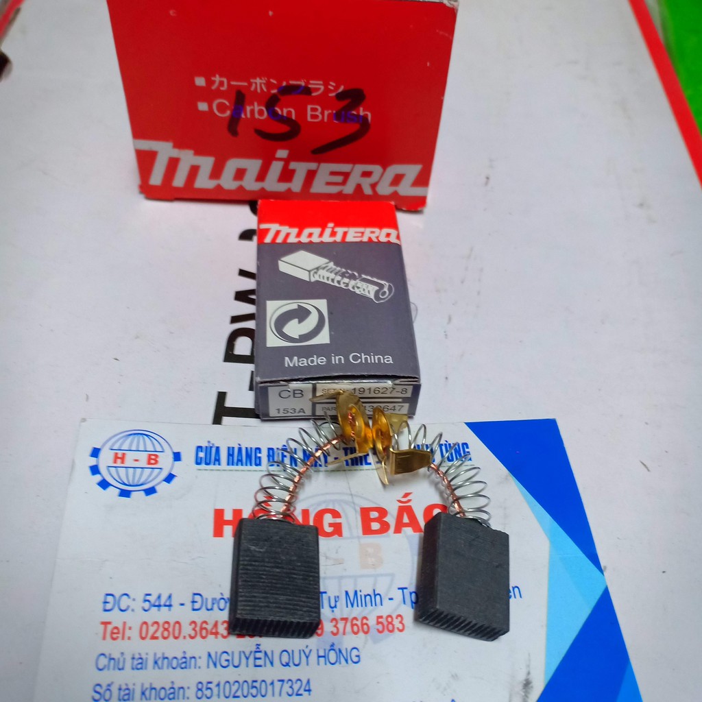 10 đôi chổi than 153A dùng cho máy cắt nhôm, máy soi - Chổi than MKT153A