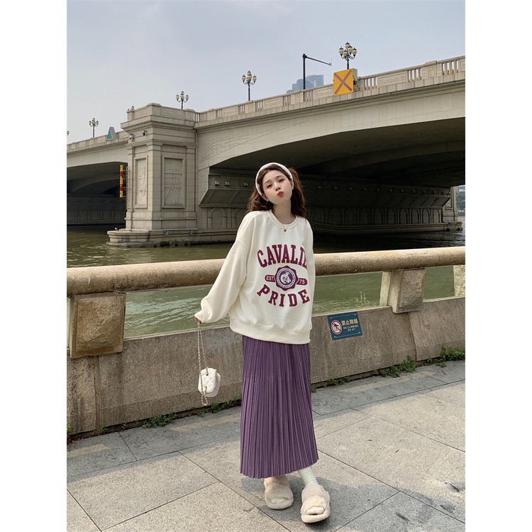 Áo sweater Dáng Rộng Phong Cách retro Mỹ Thời Trang Cho Nữ