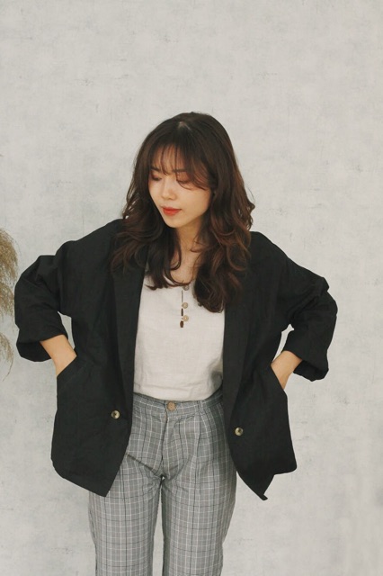 BLAZER LINEN BỐ ĐEN | BigBuy360 - bigbuy360.vn