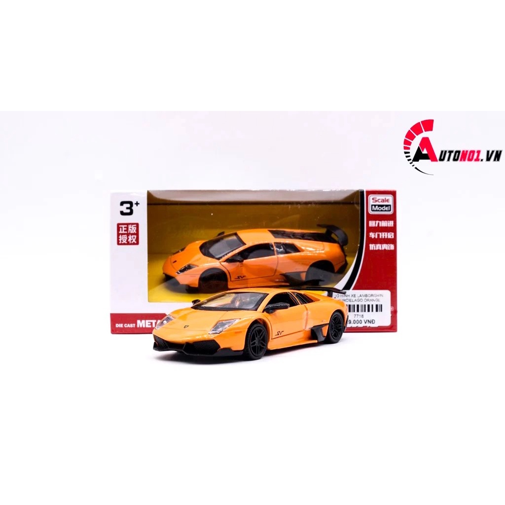 MÔ HÌNH XE LAMBORGHINI MURCIELAGO ORANGE 1:36 SCALE MODEL 7718