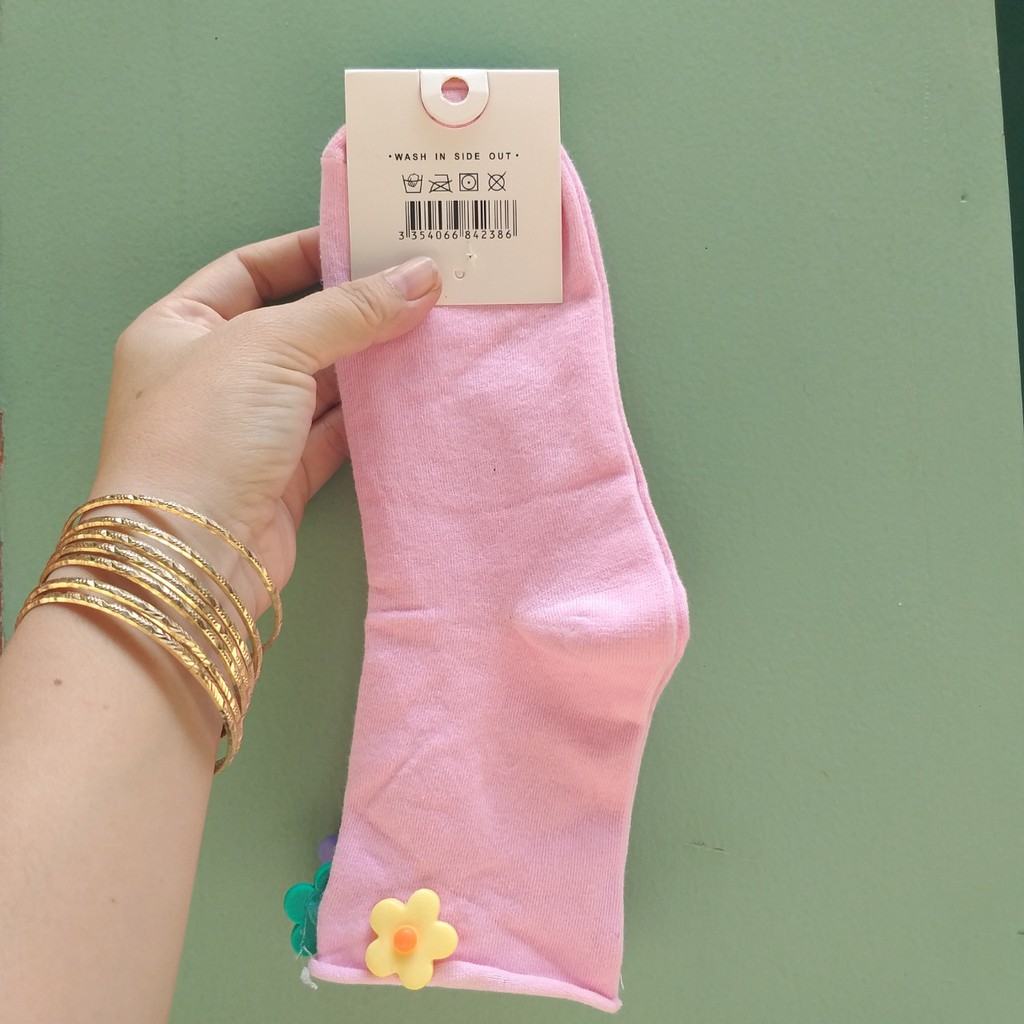 Combo 2 đôi Tất/Vớ đính hoa len loại 1 xinh xắn [Ảnh Thật]