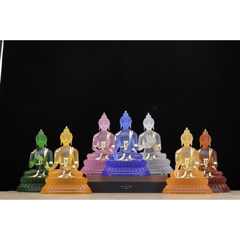 Tượng Dược Sư 7 Thế Tay  11cm  - LƯU LY