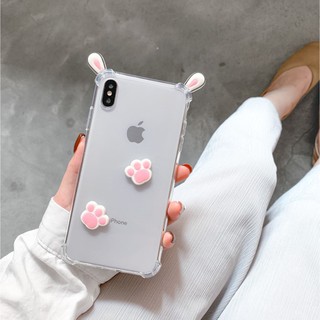 Ốp lưng iphone tai thỏ 3d ( hình nổi )  dẻo