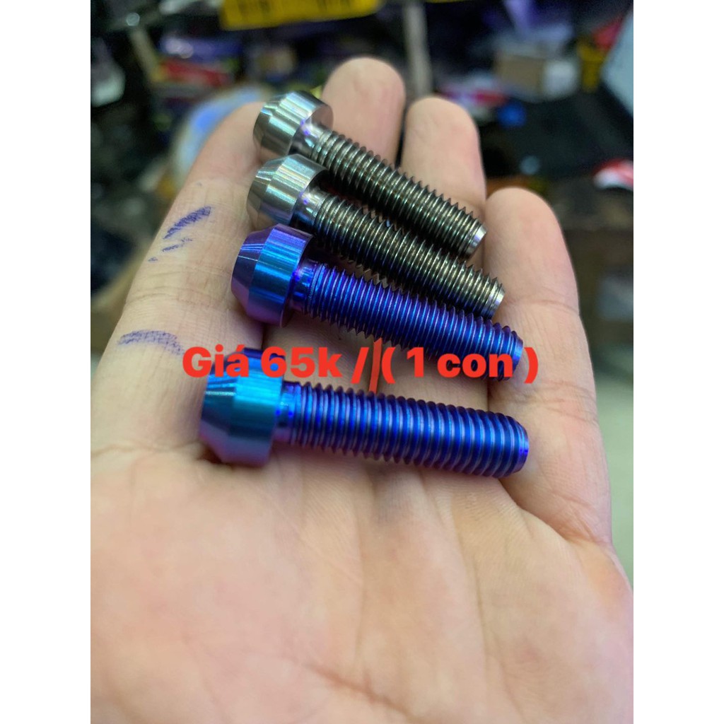 6 con Ốc giữ chảng ba 8li30 đầu trụ Titan Gr5 cho Sonic , Msx , Satria