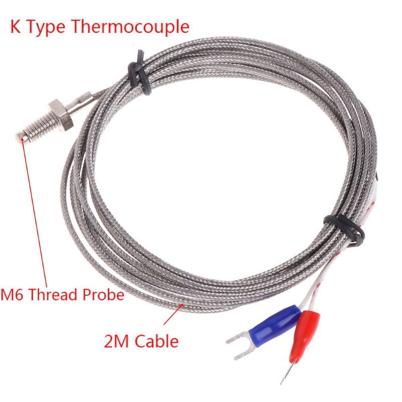 Dây cáp cảm biến nhiệt độ  loại K 2M 0-600 C M6