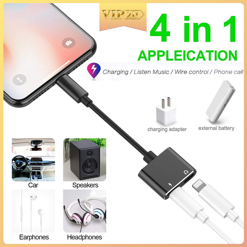 Bộ Chia Cổng Lightning Sang Cổng 3.5mm Tiện Lợi Cho iPhone 6 / 6s / 7 / 7 Plus / 8 / 8plus / 11 / X / Xr