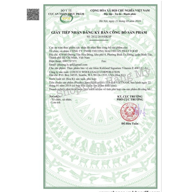 vitamin e kirkland Signature 400 iu 500 viên của Mỹ giúp trẻ hóa làn da chống lão hóa cho phụ nữ duy trì tim mạch khoẻ