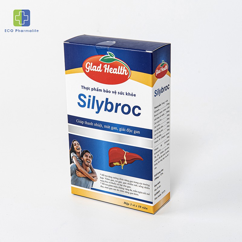 Silybroc - Hộp 30 viên, hỗ trợ tăng cường chức năng gan, giúp giảm triệu chứng vàng da, mẩn ngứa