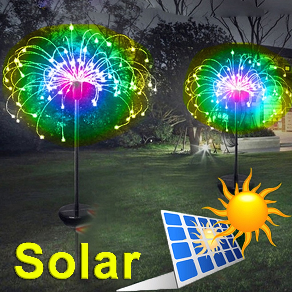 Đèn LED Năng Lượng Mặt Trời Chống Thấm Nước Hình Pháo Hoa Cho Sân Vườn/Giáng Sinh