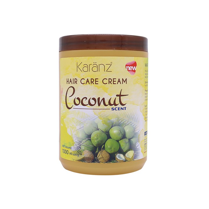 Hấp dầu (kem ủ tóc) mềm mượt, phục hồi khô xơ, hư tổn Coconut (Hương Dừa) Karanz 1000ml