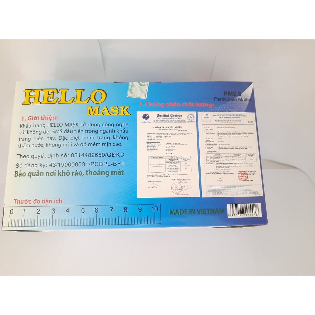 KHẨU TRANG Y TẾ XANH Gói 1 cái