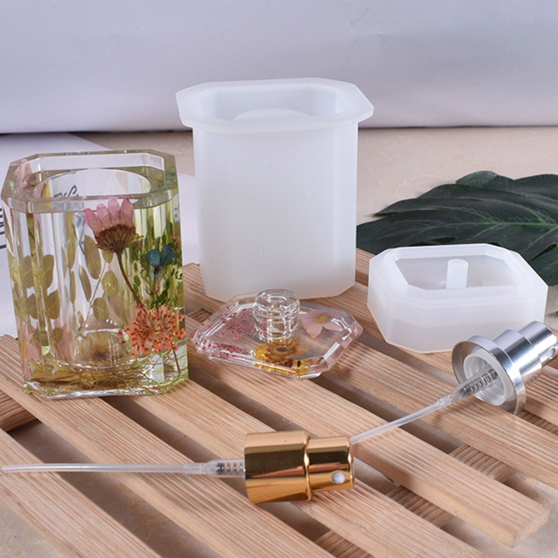 Khuôn Nhựa Resin Làm Mỹ Phẩm Dạng Lỏng DIY Có Đầu Bơm Tiện Lợi