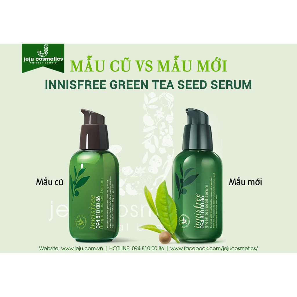 Serum Innisfree - Tinh chất dưỡng ẩm, phục hồi da mụn Green Tea Seed Trà Xanh 80ml PM30